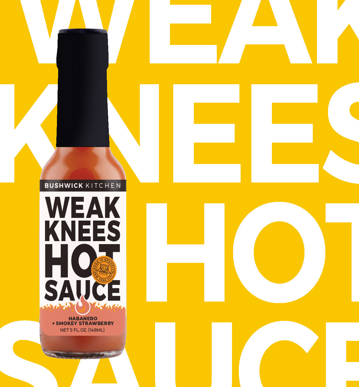 Weak Knees Habanero + Smokey Strawberry Hot Sauce