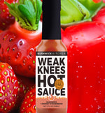 Load image into Gallery viewer, Weak Knees Habanero + Smokey Strawberry Hot Sauce
